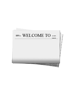 Newspaper that says Welcome to The Feed